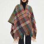 Buddha Stones Tibetan Shawl Colorful Wavy Line Tassels Winter Cozy Travel Scarf Wrap Tibetan Shawl BS 13