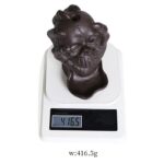 Buddha Stones Halloween Skull With Ghost Hand Purple Clay Spiritual Incense Burner Decoration Incense Burner BS 11