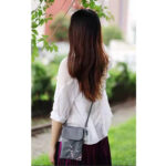 Buddha Stones Waterproof Handmade Embroidered Lotus Flowers Crossbody Bag Shoulder Bag Cellphone Bag Bag BS 12