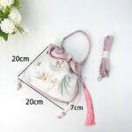 Buddha Stones Suzhou Embroidery Camellia Magnolia Peony Lotus Silk Tote Crossbody Bag Shoulder Bag Handbag Crossbody Bag BS 22
