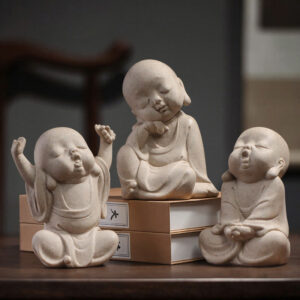 Buddha Stones Tibetan Meditation Buddha Monk Blessing Serenity Resin Home Decoration Decorations BS main