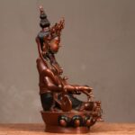 Buddha Stones Yellow Jambhala Bodhisattva Figurine Compassion Copper Statue Home Office Decoration Decorations BS 4