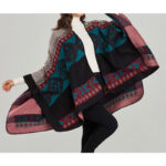 Buddha Stones Tibetan Shawl Diamond Pattern Winter Warm Cloak Scarf Tibetan Shawl BS 20