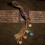 Buddha Stones Tibet Handmade Five God Of Wealth Thangka Protection Wall Car Hanging Decoration Car Hanging Decoration BS 3