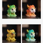 Buddha Stones Color Changing Small Kirin Resin Tea Pet Home Figurine Decoration Decorations BS 28