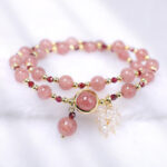 FREE Today: Healing of Love Strawberry Quartz Double Wrap Bracelet FREE FREE 3