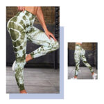 Buddha Stones Tie Dye Print Pants Sports Fitness Yoga High Waist Leggings Women's Yoga Pants Leggings BS 18