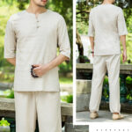Buddha Stones Meditation Prayer Spiritual Zen Practice Uniform Clothing Men's Set Clothes BS 7
