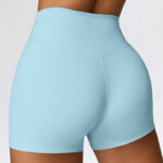 Buddha Stones Solid Color Crop Tank Top High Waist Shorts Sports Fitness Gym Yoga Outfits 2-Piece Outfit BS 46