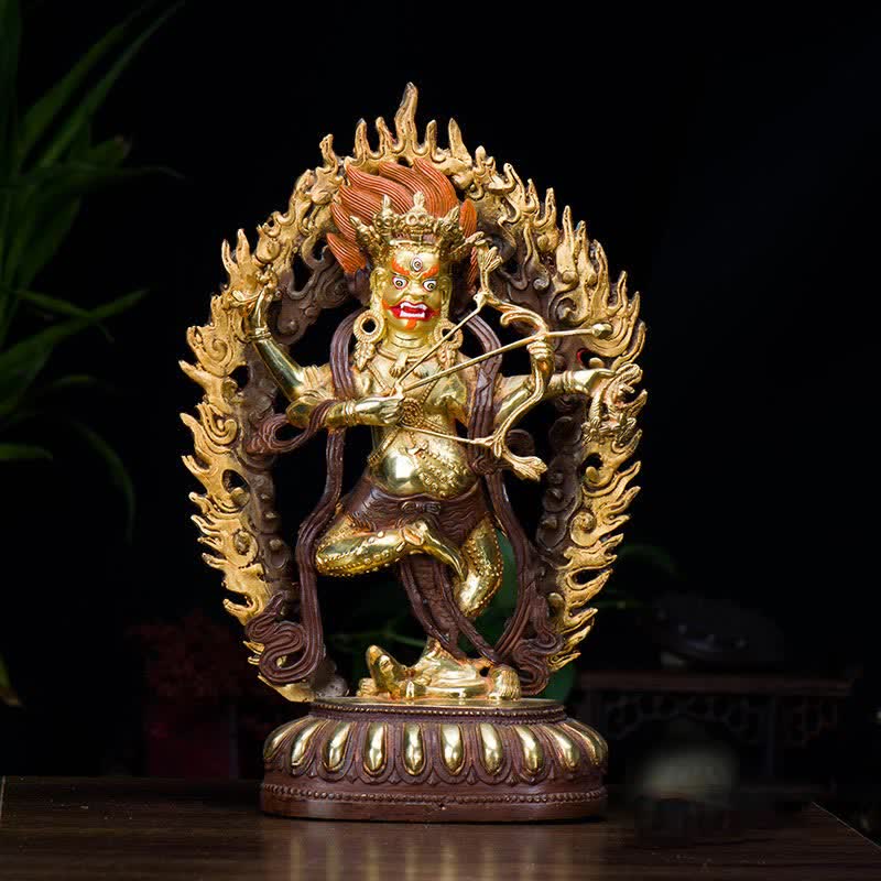 acd0f696-8400-4d70-afad-e135721f29ab Buddha Stones Kurukulla Buddha Figurine Serenity Copper Statue Home Decoration Decorations BS 35*22*9cm