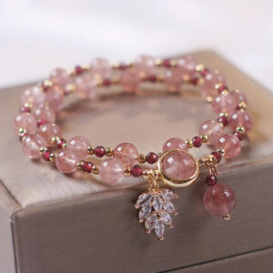 FREE Today: Healing of Love Strawberry Quartz Double Wrap Bracelet FREE FREE main
