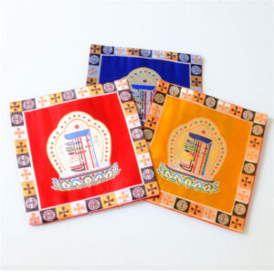 Buddha Stones Prayer Altar Mat Man-Bcu Kalachakra Healing Meditation Jacquard Mat Prayer Altar BS main