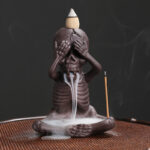 Buddha Stones Little Skull Ghost Purple Clay Backflow Smoke Fountain Peace Incense Burner Decoration (Extra 30% Off | USE CODE: FS30) Incense Burner BS Little Ghost/Don't Look