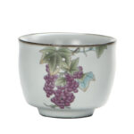Buddha Stones Loquat Lychee Snow Scenery Landscape Grape Apple Ceramic Teacup Kung Fu Tea Cup Cup BS 9