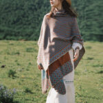 Buddha Stones Tibetan Shawl Striped Diamond Pattern Winter Warm Soft Scarf Tibetan Shawl BS 10