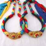 Buddha Stones Tibetan Colorful Tassel Beads Hair Decoration Hair Accessories Decorations BS 11