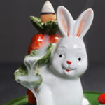 Year of the Rabbit Carrot Mushrooms Rabbit Ceramic Bunny Blessing Incense Burner (Extra 30% Off | USE CODE: FS30) Incense Burner BS 4