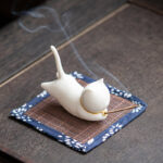 Lovely Cat Panda Ceramic Blessing Incense Burner Decoration Incense Burner BS 5