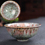 Buddha Stones Colorful Ceramic Teacup Home Office Tea Cups Cup BS LightSalmon