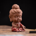Buddha Stones Mini Gautama Buddha Sakyamuni Kwan Yin Avalokitesvara Ksitigarbha Serenity Ceramic Desk Decoration Decorations BS 16