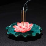 Buddha Stones Tibetan Lotus Blessing Incense Burner Decoration Decoration BS 4