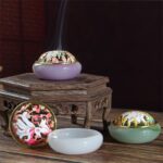 Buddha Stones Nine Tailed Fox Liuli Crystal Healing Meditation Incense Burner Incense Burner BS main
