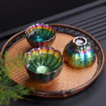 Buddha Stones Rainbow Color Jianzhan Ceramic Teacup Kung Fu Tea Cup Bowl Jian Zhan Tea Cup BS 1