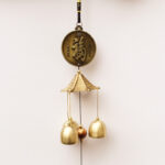 Buddha Stones Blessing Letter Elephant Bagua Auspicious Coin Wall Hanging Chime Bell Handmade Home Decoration Decorations BS Blessing Letter (Blessing & Happiness)