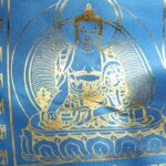 Buddha Stones Tibetan 5 Colors Windhorse Buddha Scriptures Auspicious Outdoor Prayer Flag TIBETAN PRAYER FLAGS buddhastoneshop 15