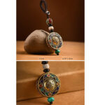 Buddha Stones Tibetan Om Mani Padme Hum Bodhi Seed Peace Key Chain Key Chain BS 2