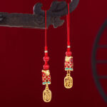 Buddha Stones Koi Fish Cinnabar Attracting Wealth Wish Ruyi Charm Luck Phone Hanging Decoration Phone Hanging Decoration BS main