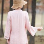 Buddha Stones 2Pcs Plain Design Top Pants Meditation Yoga Zen Tai Chi Cotton Linen Clothing Women's Set Clothes BS 4