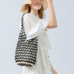Buddha Stones Hand-woven Wooden Beads Bucket Shoulder Bag Handbag Handbags BS 4