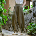 Buddha Stones Solid Color Loose Yoga Harem Pants With Pockets Harem Pants BS 33