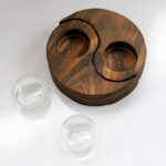 Buddha Stones Yin Yang Wood Candle Holder Meditation Rituals Use Items Candle Holder BS 16