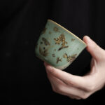 Buddha Stones Butterfly Flower Lotus Koi Fish Plum Blossom Ceramic Teacup Kung Fu Tea Cup 100ml Cup BS 14