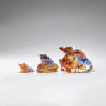 Buddha Stones Feng Shui Frog Handmade Liuli Crystal Art Piece Wealth Home Office Decoration Decorations BS 18