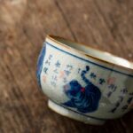 Buddha Stones Jingdezhen Hand Painted Cute Tiger Ceramic Teacup Kung Fu Tea Cup Bowl 140ml Cup BS 8