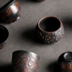 Buddha Stones Lotus Leaf Flower Landscape Dragon Bamboo Ceramic Teacup Kung Fu Tea Cup Bowl Cup BS 18