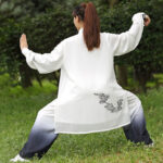 Buddha Stones Auspicious Clouds Gradient Meditation Prayer Spiritual Zen Tai Chi Qigong Practice Women's Clothing Set Clothes BS 7