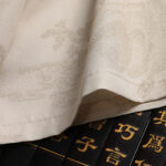Buddha Stones Mountains Trees Tang Suit Hanfu Traditional Uniform Short Sleeve Top Pants Clothing Men's Set Men's Meditation Cloth BS 8