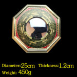 Buddha Stones Feng Shui Bagua Map Balance Harmony Living Room Energy Map Mirror Bagua Map BS 25cm Bagua Map Convex Mirror
