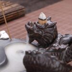 Buddha Stones Tiger Dragon Backflow Smoke Fountain Ceramic Yin Yang Blessing Incense Burner Decoration Decorations Incense Burner BS 3