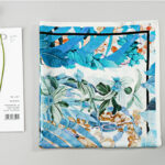 Buddha Stones Jungle Oil Painting Auspicious Clouds 100% Mulberry Silk Scarf Premium Grade 6A Double-sided Silk Neck Scarf Silk Shawl BS 12