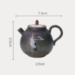 Buddha Stones White Crane Cloud Chinese Gongfu Tea Ceramic Kung Fu Teapot Teapot BS 17