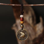 Chinese Zodiac Copper Luck Keychain Decoration Decoration BS Monkey