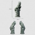 Buddha Stones Feng Shui Standing Sitting Dragon Success Luck Home Decoration Decorations BS 10