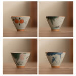 Buddha Stones Persimmon Boat Koi Fish Lotus Ceramic Teacup Kung Fu Tea Cup 50ml Cup BS 19