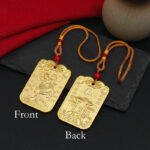 Buddha Stones Feng Shui Auspicious Star Wenchang Pen Pagoda Koi Fish Car Hanging Decoration Car Hanging Decoration BS 2