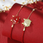 Buddha Stones 925 Sterling Silver Year of the Dragon Natural Hetian Jade Red Agate Cute Dragon Protection Success Bracelet Necklace Pendant Earrings (Extra 30% Off | USE CODE: FS30) Bracelet Necklaces & Pendants BS 3